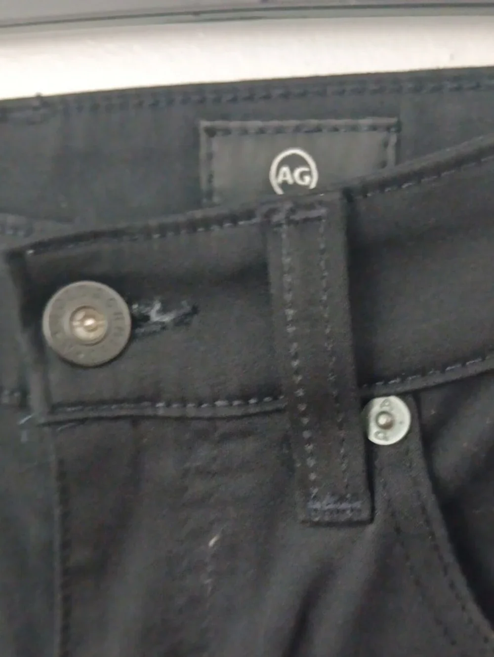 AG Adriano Goldschmied Saige Coated High Rise Straight Jeans #3950